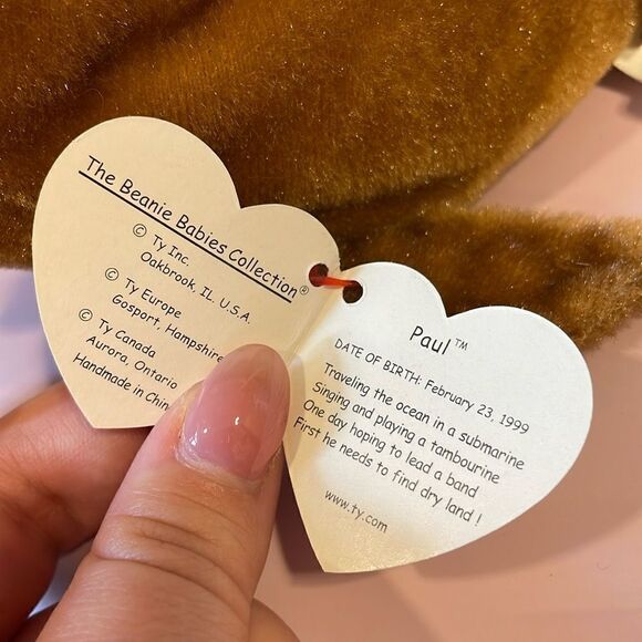 Vintage 1999 Ty Beanie Baby NWT Excellent Condition NWT Paul The Walrus - Picture 7 of 9